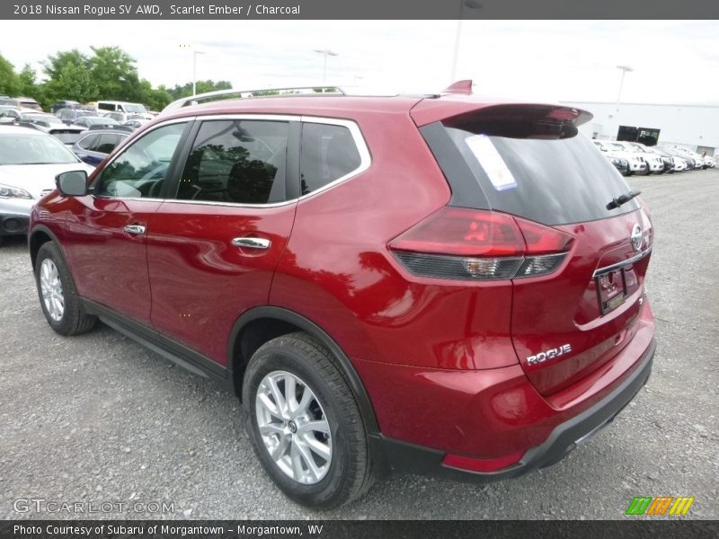 Scarlet Ember / Charcoal 2018 Nissan Rogue SV AWD