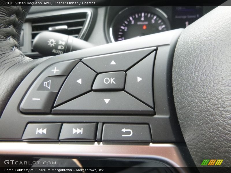 Scarlet Ember / Charcoal 2018 Nissan Rogue SV AWD