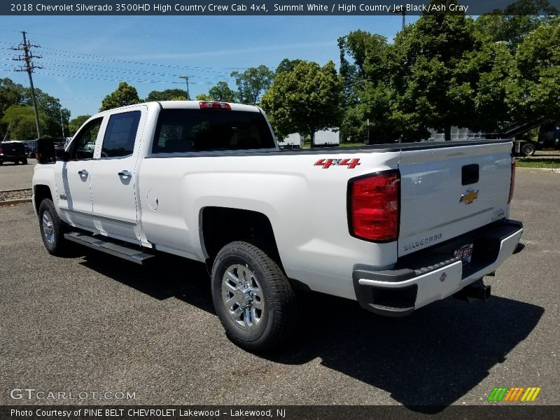 Summit White / High Country Jet Black/Ash Gray 2018 Chevrolet Silverado 3500HD High Country Crew Cab 4x4