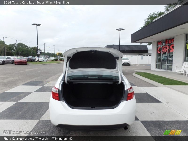 Super White / Steel Blue 2014 Toyota Corolla L