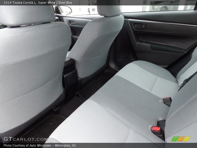 Super White / Steel Blue 2014 Toyota Corolla L