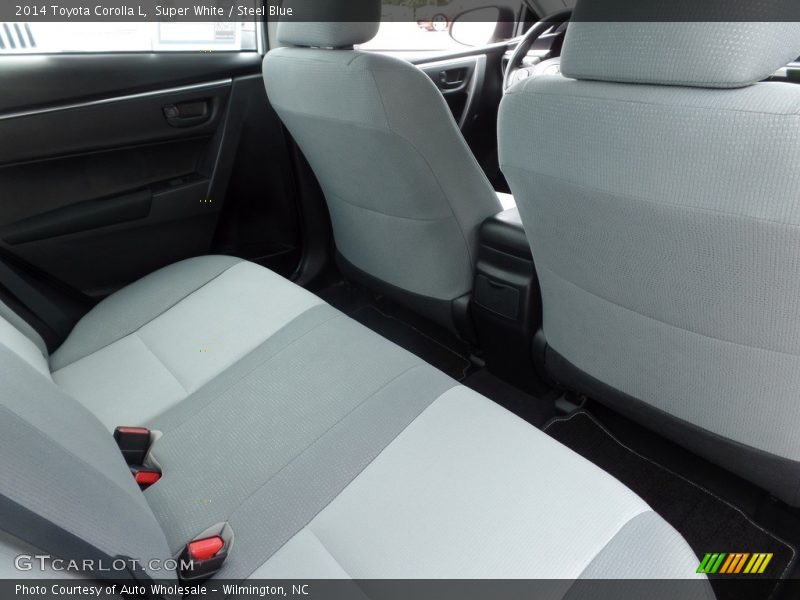 Super White / Steel Blue 2014 Toyota Corolla L