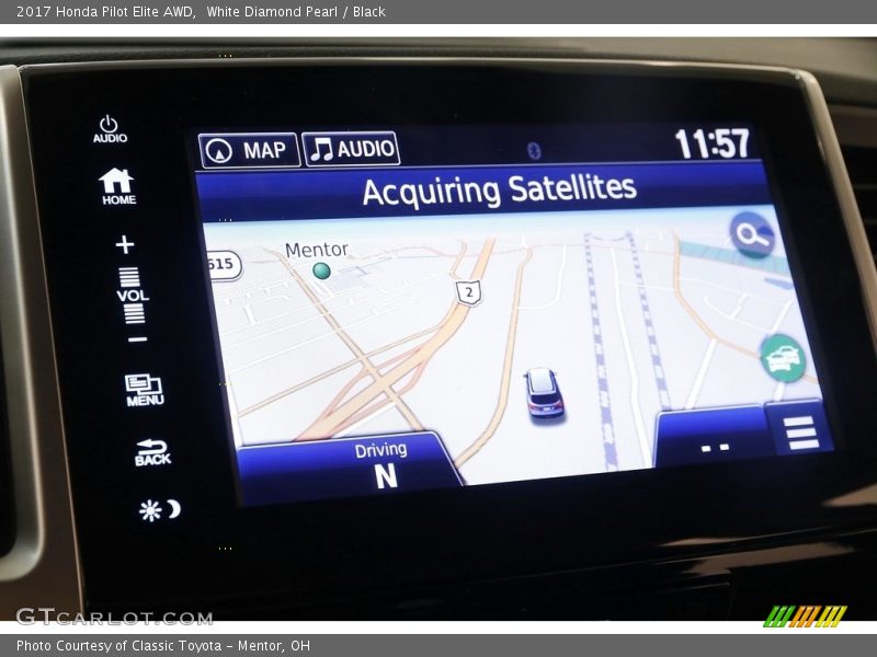 White Diamond Pearl / Black 2017 Honda Pilot Elite AWD