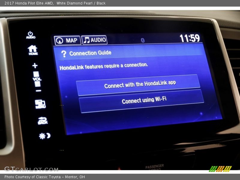 White Diamond Pearl / Black 2017 Honda Pilot Elite AWD