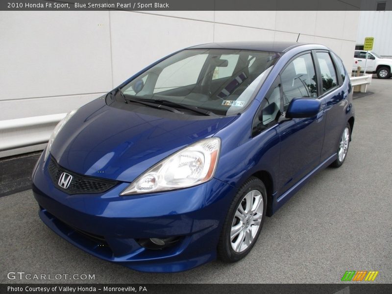 Blue Sensation Pearl / Sport Black 2010 Honda Fit Sport