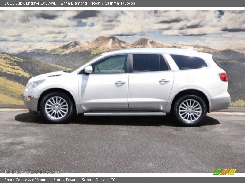 White Diamond Tricoat / Cashmere/Cocoa 2011 Buick Enclave CXL AWD