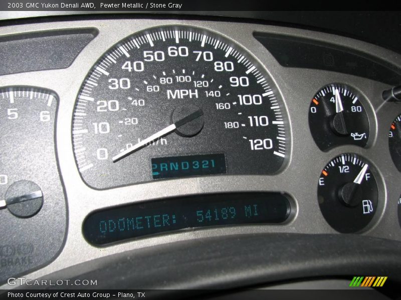 Pewter Metallic / Stone Gray 2003 GMC Yukon Denali AWD
