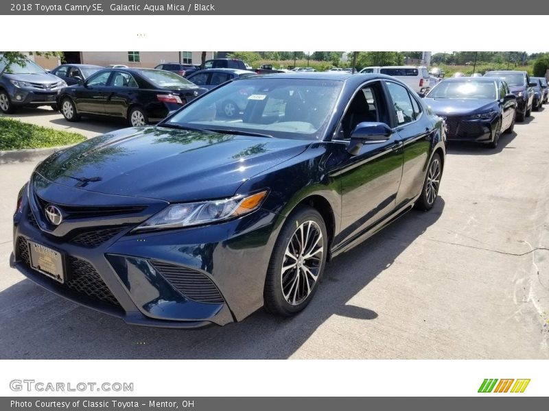 Galactic Aqua Mica / Black 2018 Toyota Camry SE