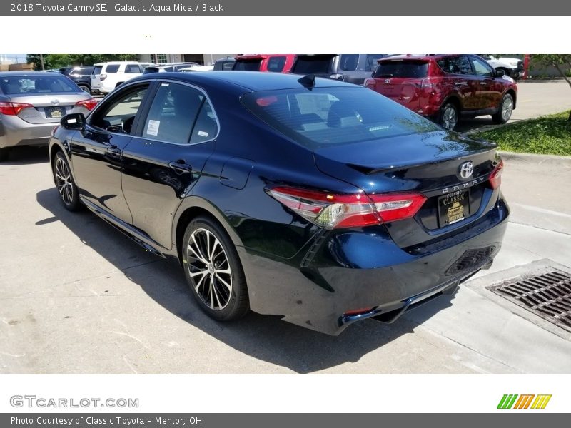 Galactic Aqua Mica / Black 2018 Toyota Camry SE