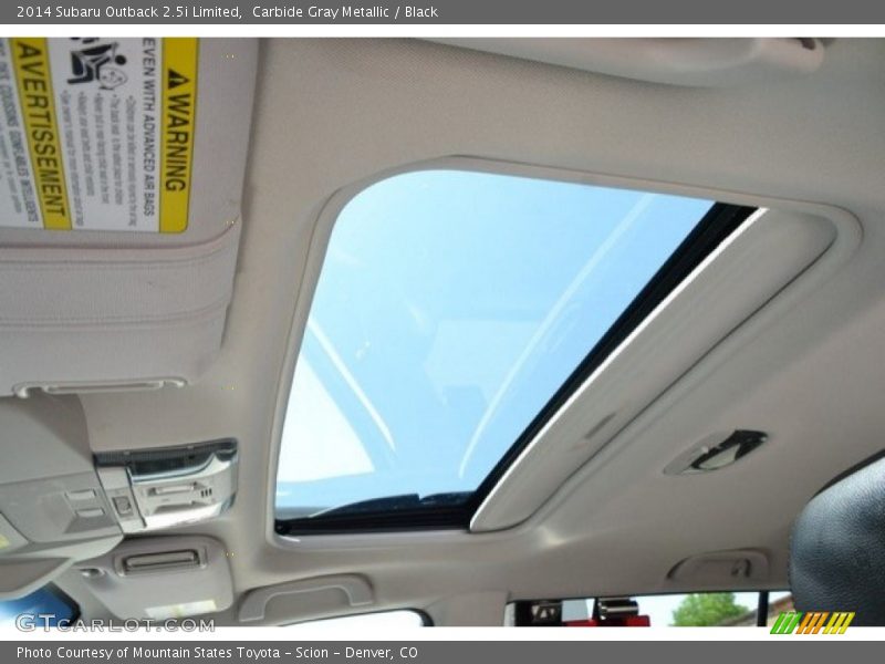 Carbide Gray Metallic / Black 2014 Subaru Outback 2.5i Limited