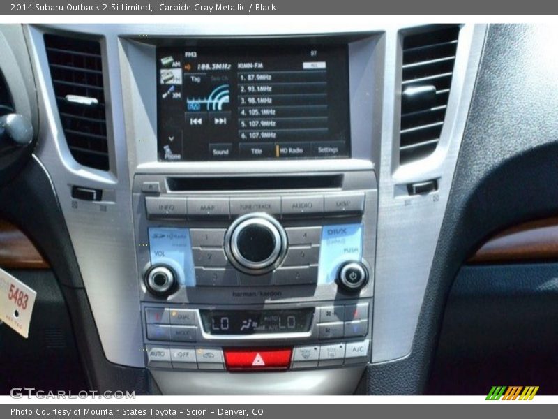 Carbide Gray Metallic / Black 2014 Subaru Outback 2.5i Limited
