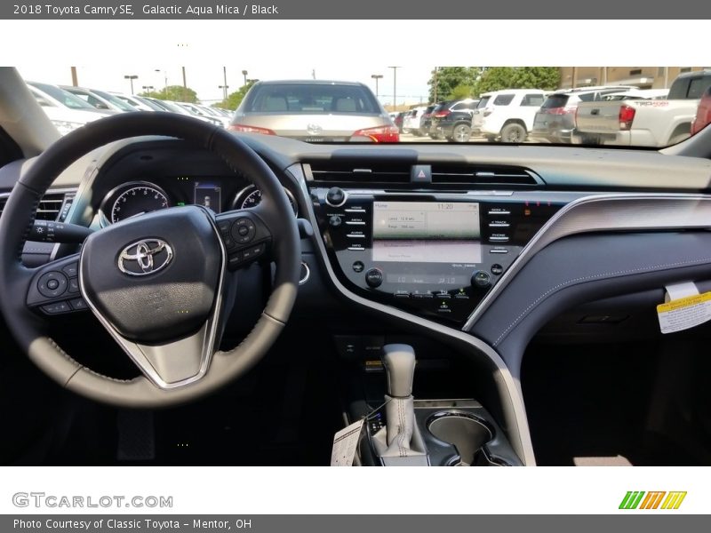 Galactic Aqua Mica / Black 2018 Toyota Camry SE