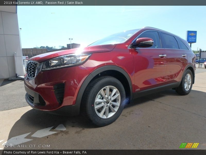 Passion Red / Satin Black 2019 Kia Sorento LX AWD