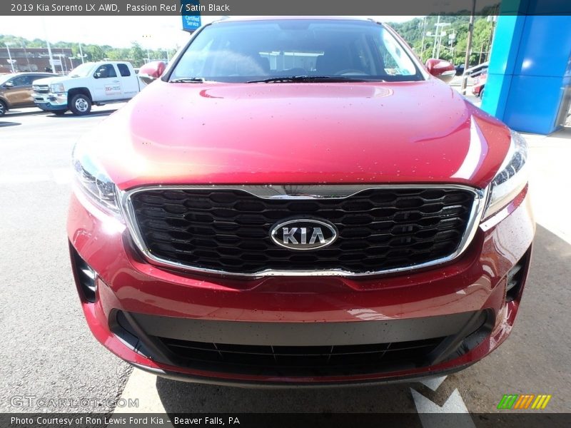 Passion Red / Satin Black 2019 Kia Sorento LX AWD