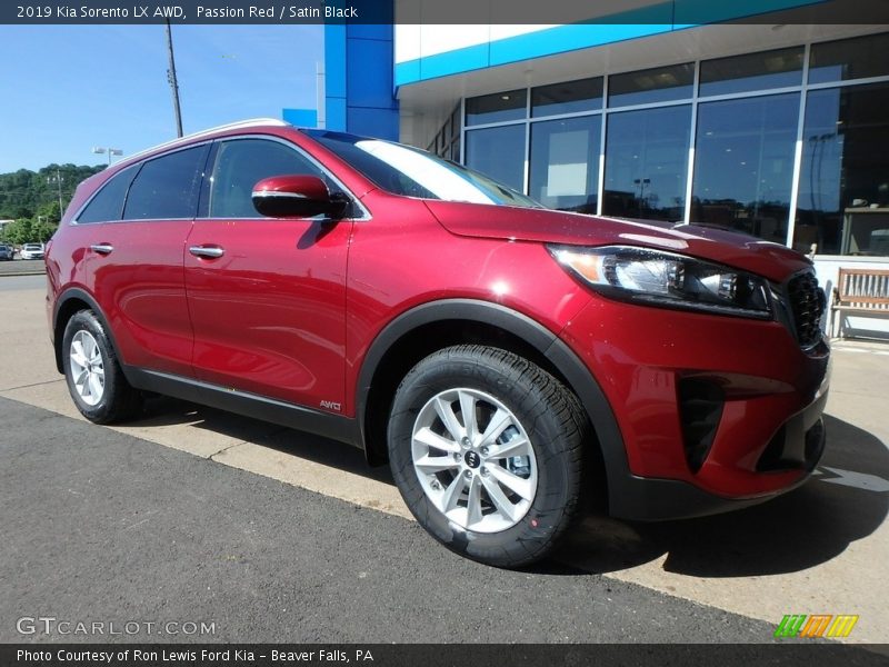 Passion Red / Satin Black 2019 Kia Sorento LX AWD