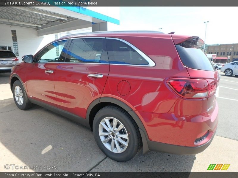 Passion Red / Stone Beige 2019 Kia Sorento LX AWD