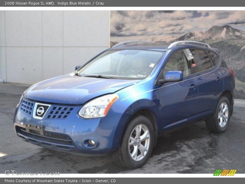 Indigo Blue Metallic / Gray 2008 Nissan Rogue SL AWD