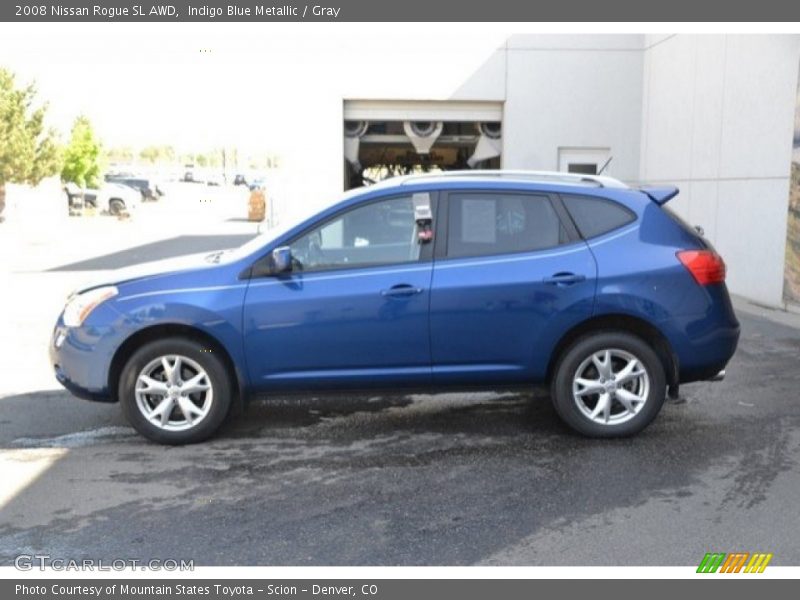 Indigo Blue Metallic / Gray 2008 Nissan Rogue SL AWD