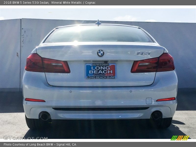 Mineral White Metallic / Cognac 2018 BMW 5 Series 530i Sedan