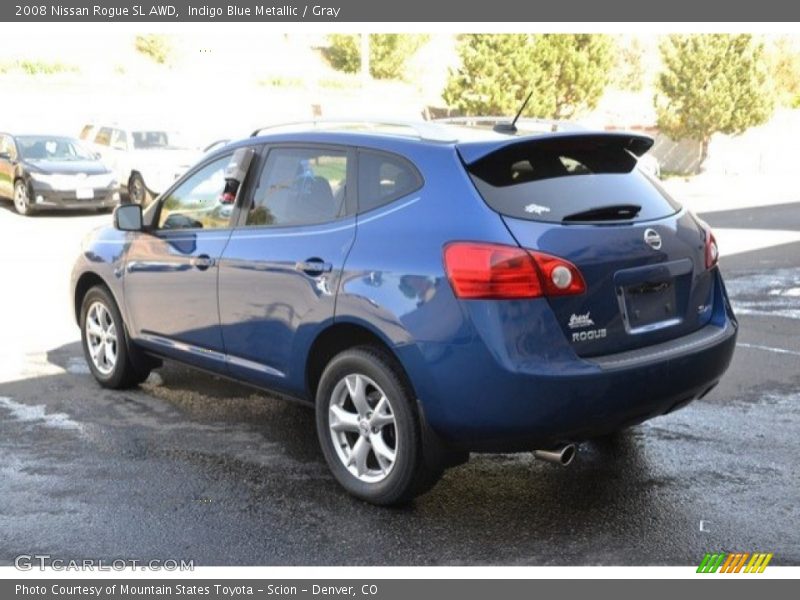 Indigo Blue Metallic / Gray 2008 Nissan Rogue SL AWD