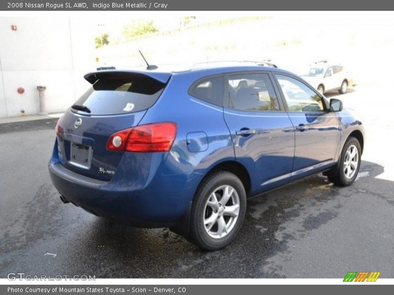 Indigo Blue Metallic / Gray 2008 Nissan Rogue SL AWD