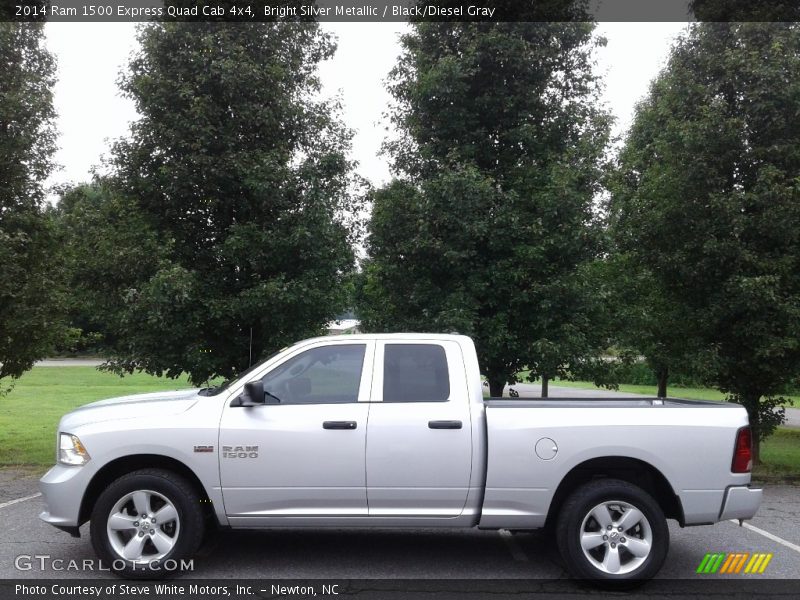 Bright Silver Metallic / Black/Diesel Gray 2014 Ram 1500 Express Quad Cab 4x4