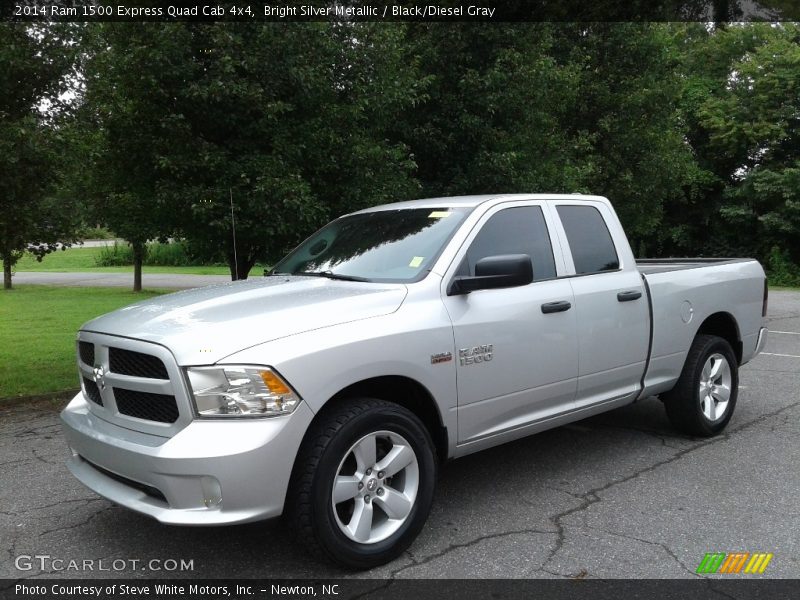 Bright Silver Metallic / Black/Diesel Gray 2014 Ram 1500 Express Quad Cab 4x4