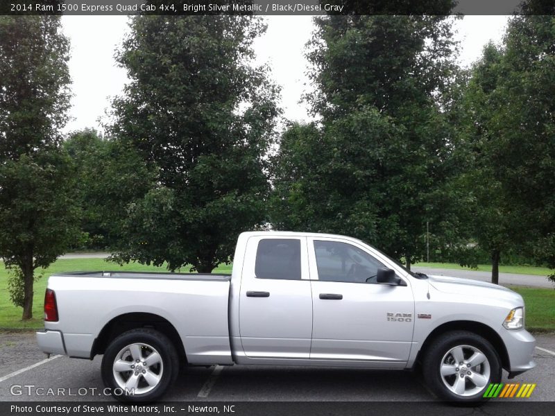 Bright Silver Metallic / Black/Diesel Gray 2014 Ram 1500 Express Quad Cab 4x4