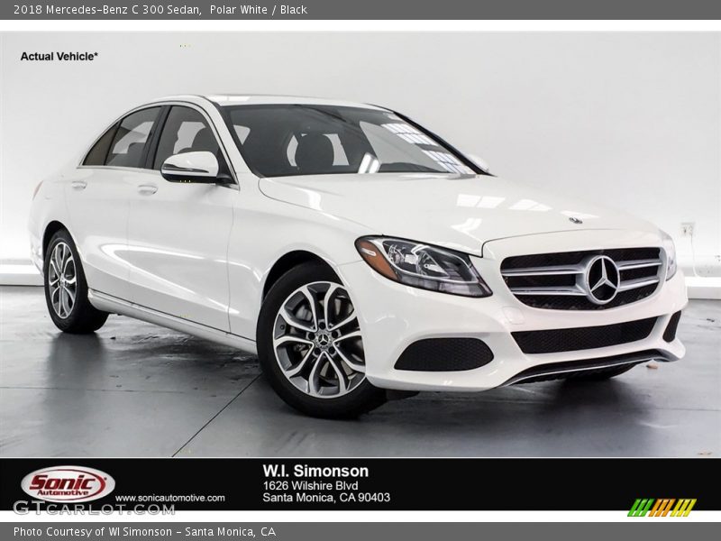 Polar White / Black 2018 Mercedes-Benz C 300 Sedan