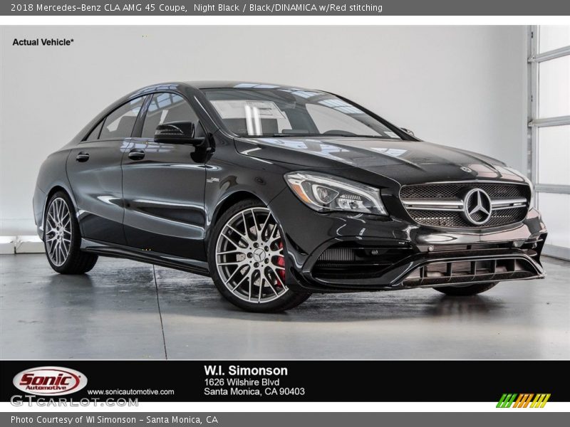 Night Black / Black/DINAMICA w/Red stitching 2018 Mercedes-Benz CLA AMG 45 Coupe