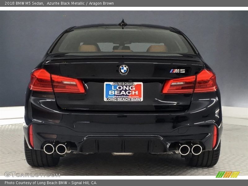 Azurite Black Metallic / Aragon Brown 2018 BMW M5 Sedan