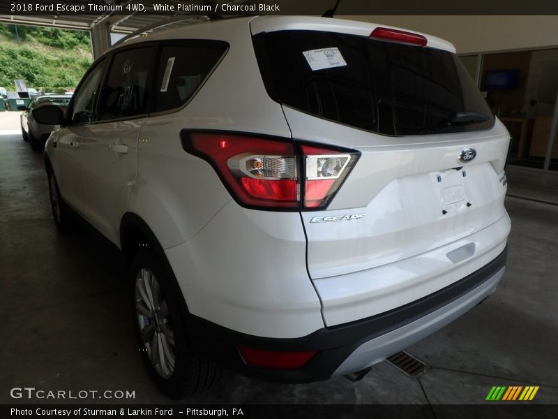 White Platinum / Charcoal Black 2018 Ford Escape Titanium 4WD