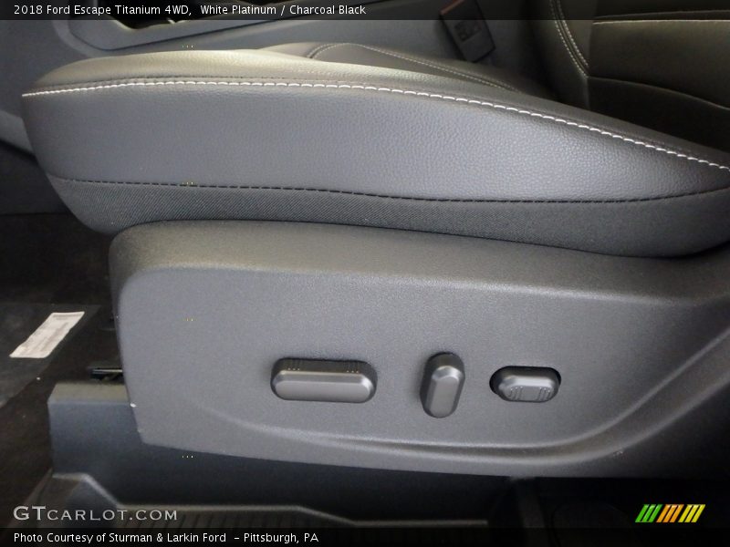 White Platinum / Charcoal Black 2018 Ford Escape Titanium 4WD