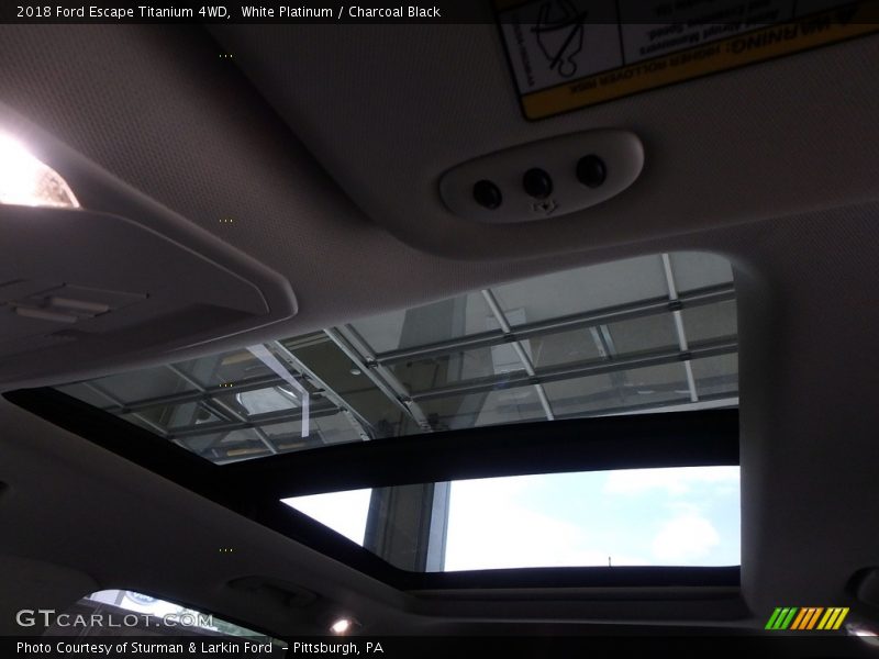 White Platinum / Charcoal Black 2018 Ford Escape Titanium 4WD