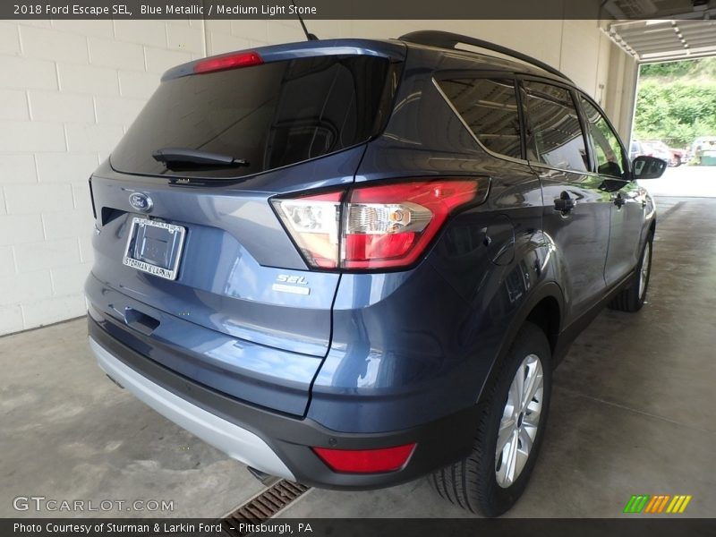 Blue Metallic / Medium Light Stone 2018 Ford Escape SEL