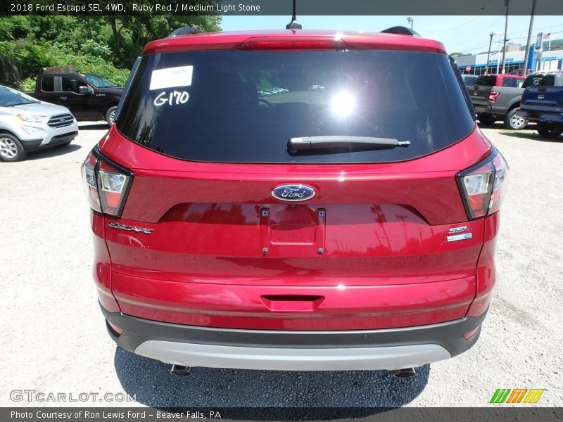 Ruby Red / Medium Light Stone 2018 Ford Escape SEL 4WD