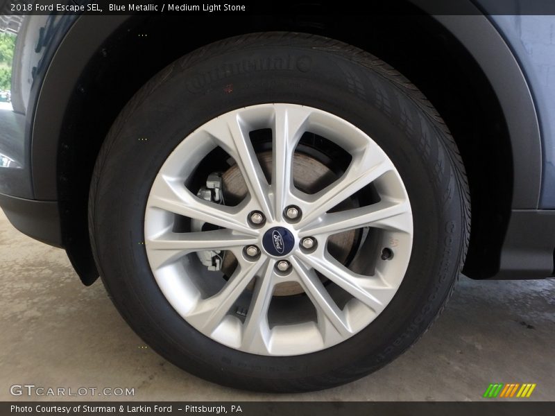 Blue Metallic / Medium Light Stone 2018 Ford Escape SEL