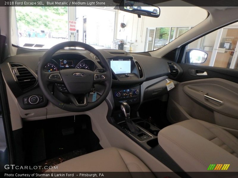 Blue Metallic / Medium Light Stone 2018 Ford Escape SEL