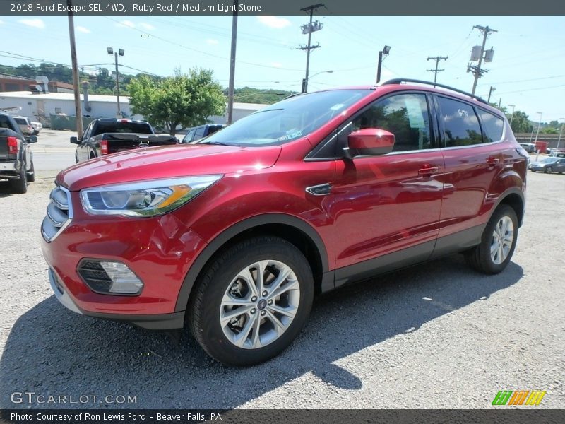 Ruby Red / Medium Light Stone 2018 Ford Escape SEL 4WD