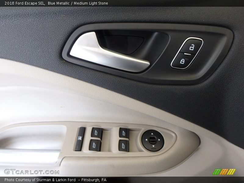 Blue Metallic / Medium Light Stone 2018 Ford Escape SEL