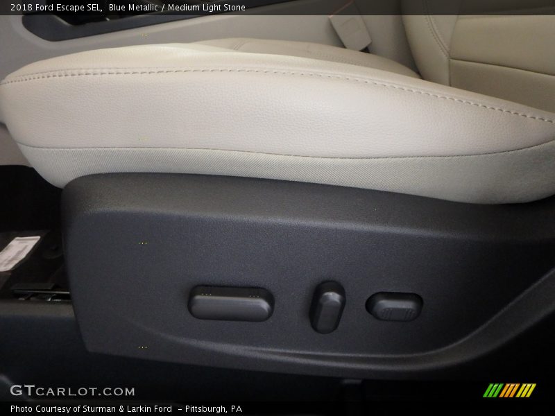 Blue Metallic / Medium Light Stone 2018 Ford Escape SEL
