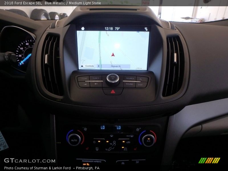 Blue Metallic / Medium Light Stone 2018 Ford Escape SEL