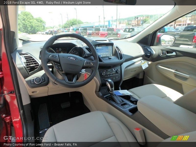 Ruby Red / Medium Light Stone 2018 Ford Escape SEL 4WD