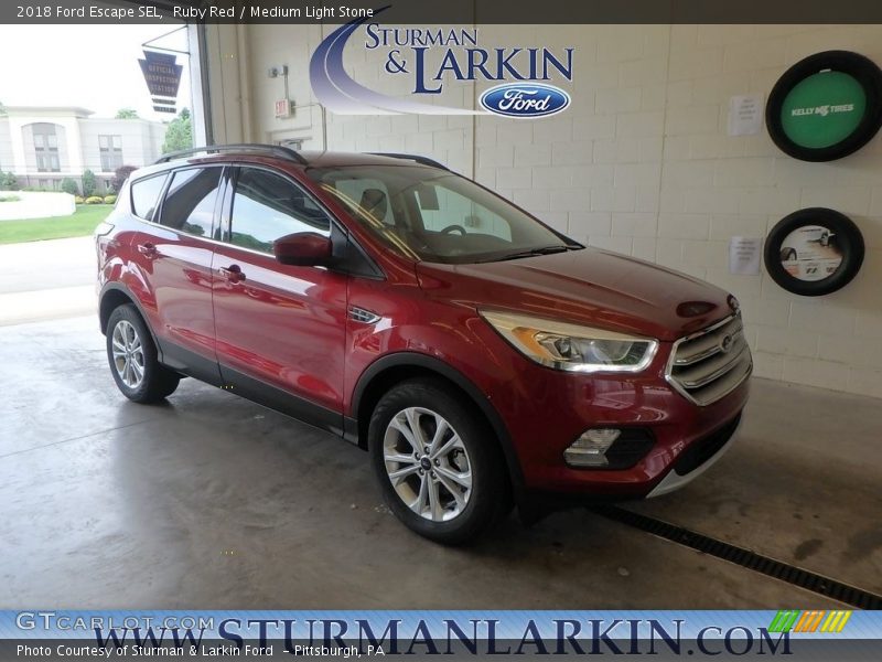 Ruby Red / Medium Light Stone 2018 Ford Escape SEL