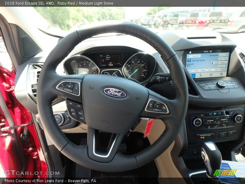 Ruby Red / Medium Light Stone 2018 Ford Escape SEL 4WD