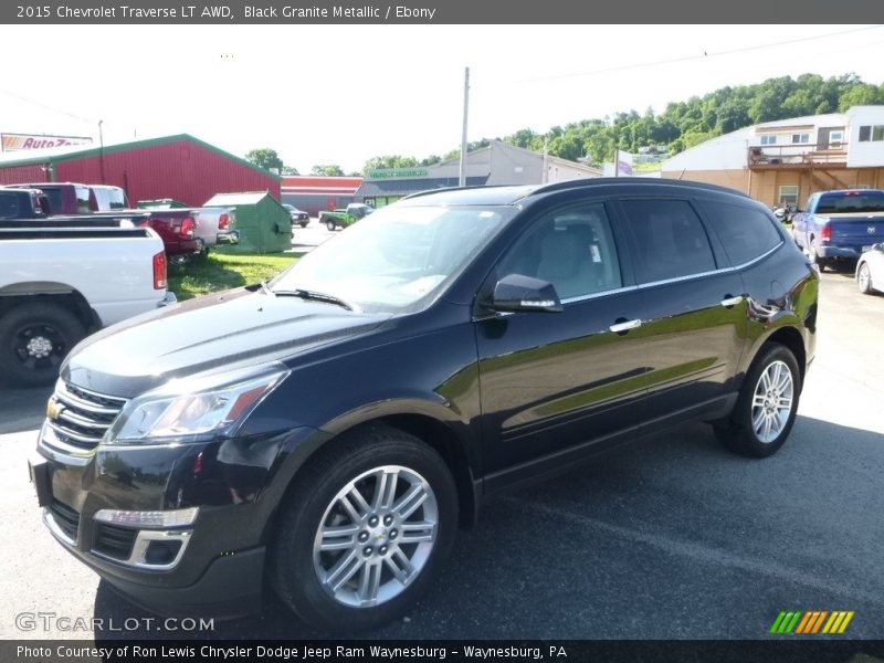 Black Granite Metallic / Ebony 2015 Chevrolet Traverse LT AWD