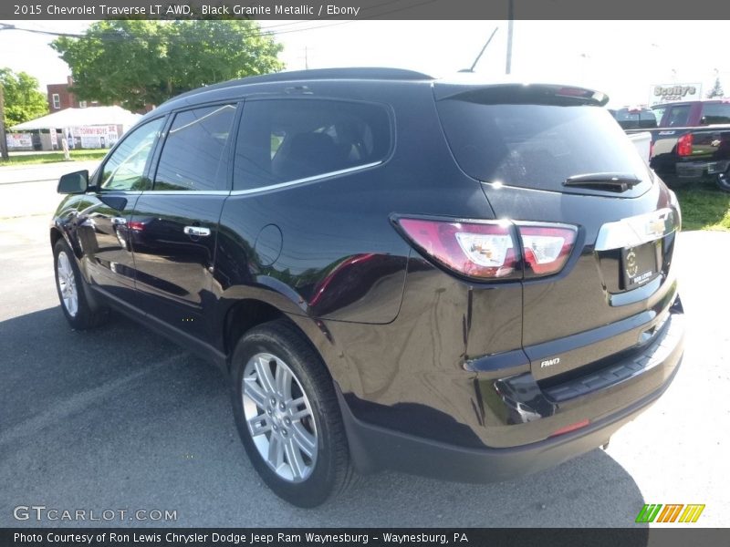Black Granite Metallic / Ebony 2015 Chevrolet Traverse LT AWD