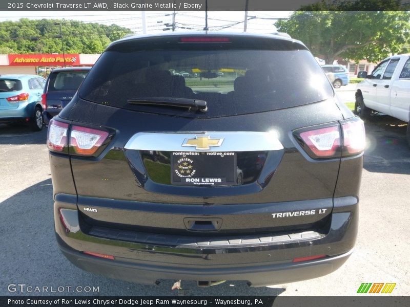 Black Granite Metallic / Ebony 2015 Chevrolet Traverse LT AWD