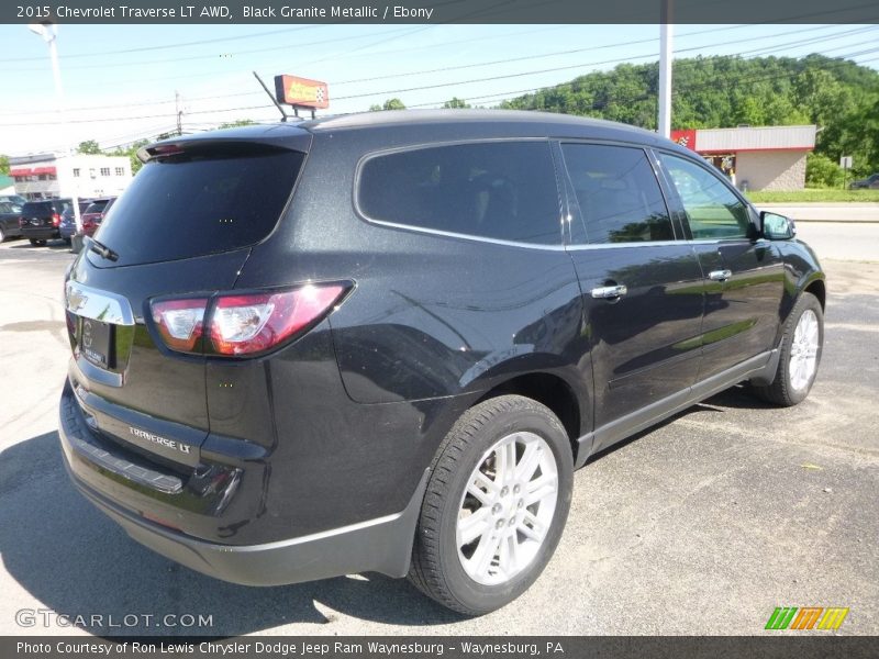 Black Granite Metallic / Ebony 2015 Chevrolet Traverse LT AWD
