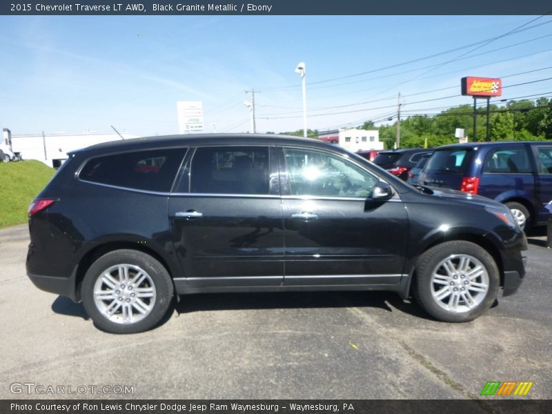 Black Granite Metallic / Ebony 2015 Chevrolet Traverse LT AWD